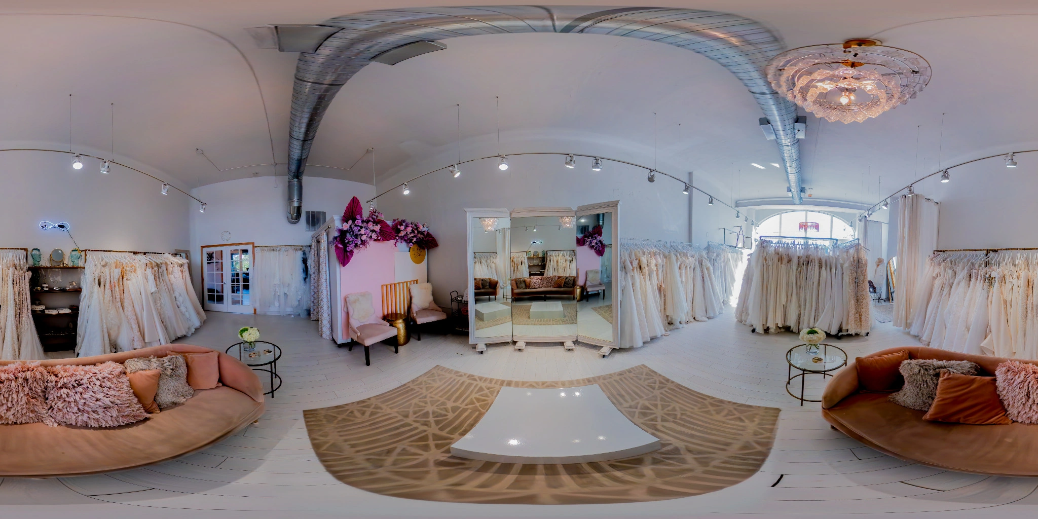 Example 360 degree panorama of a customer-facing retail business, demonstrating the type of Street View capture FOH Digital provides